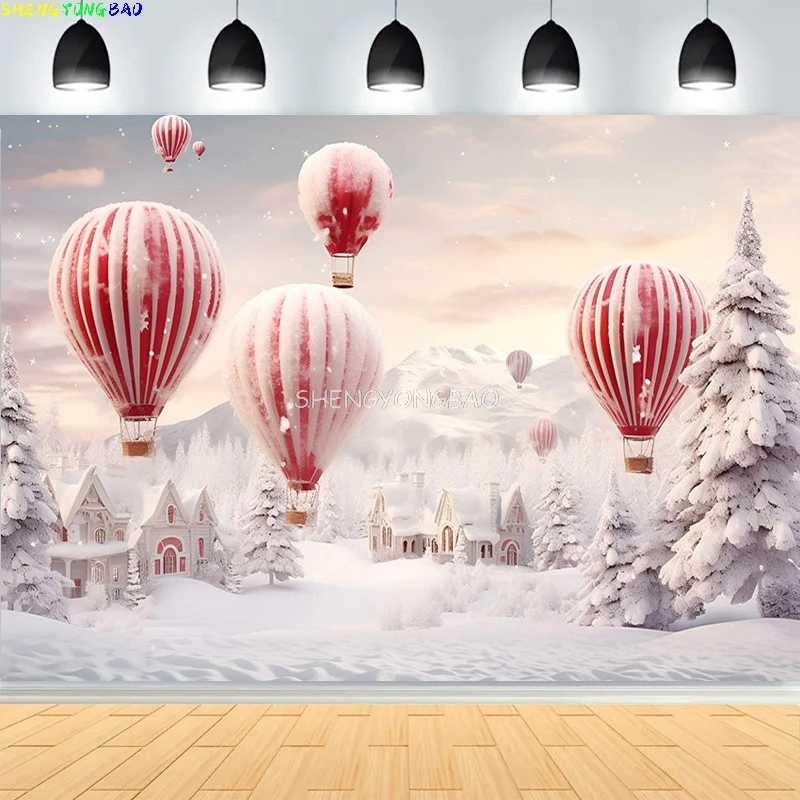 

Baby Shower Happy Birthday Party Photography Backdrops Newborn Kids Air Balloon Princess Tropical Jungle Photo Background BB-35