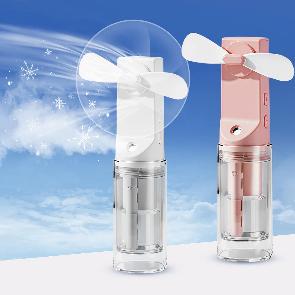 Portable Humidifier Fan  Mini Handheld Water Mist Fan USB Rechargeable Spraying Fan for Outdoor/Home/Office Summer Cooling Fan