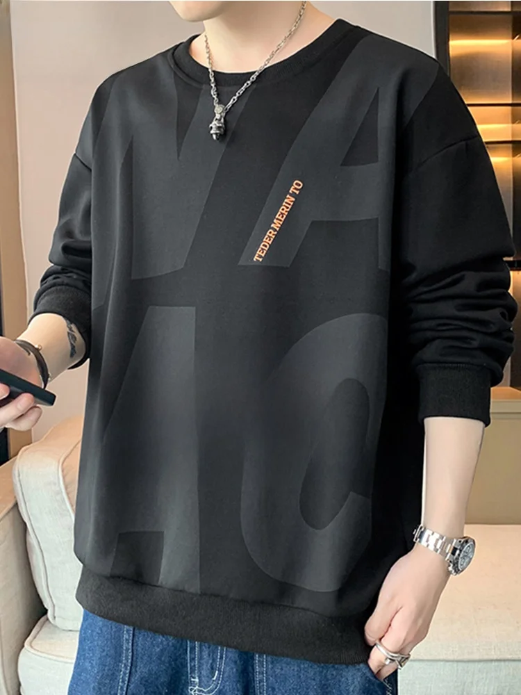 

MoChao толстовка большого размера, мужская, весенне-осенняя, новая, свободная, для похудения, длинная, све, круглая, ne, модный топ, полиэфирная ткань