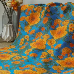 Exquisite Floral Jacquard Brocade Fabric Bright Color Women's Dress Bag Diy Sewing Fabric 50cmx138cm