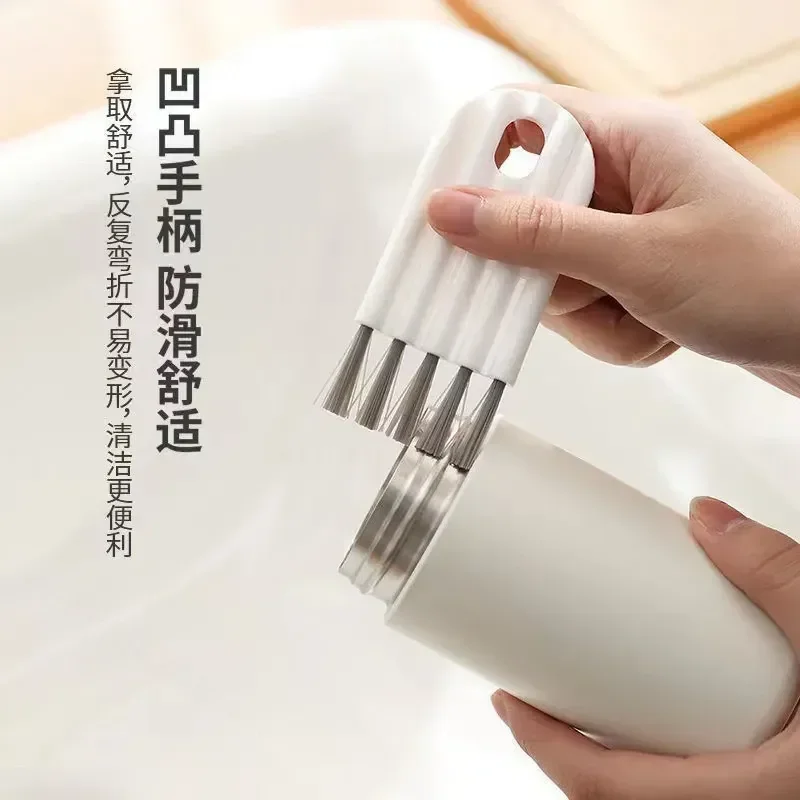 for Bendable Cup Lid Brush Kitchen Household Artifact for Feeding Bottle Thermos Cup Groove Gap Cleaning Multi Functional