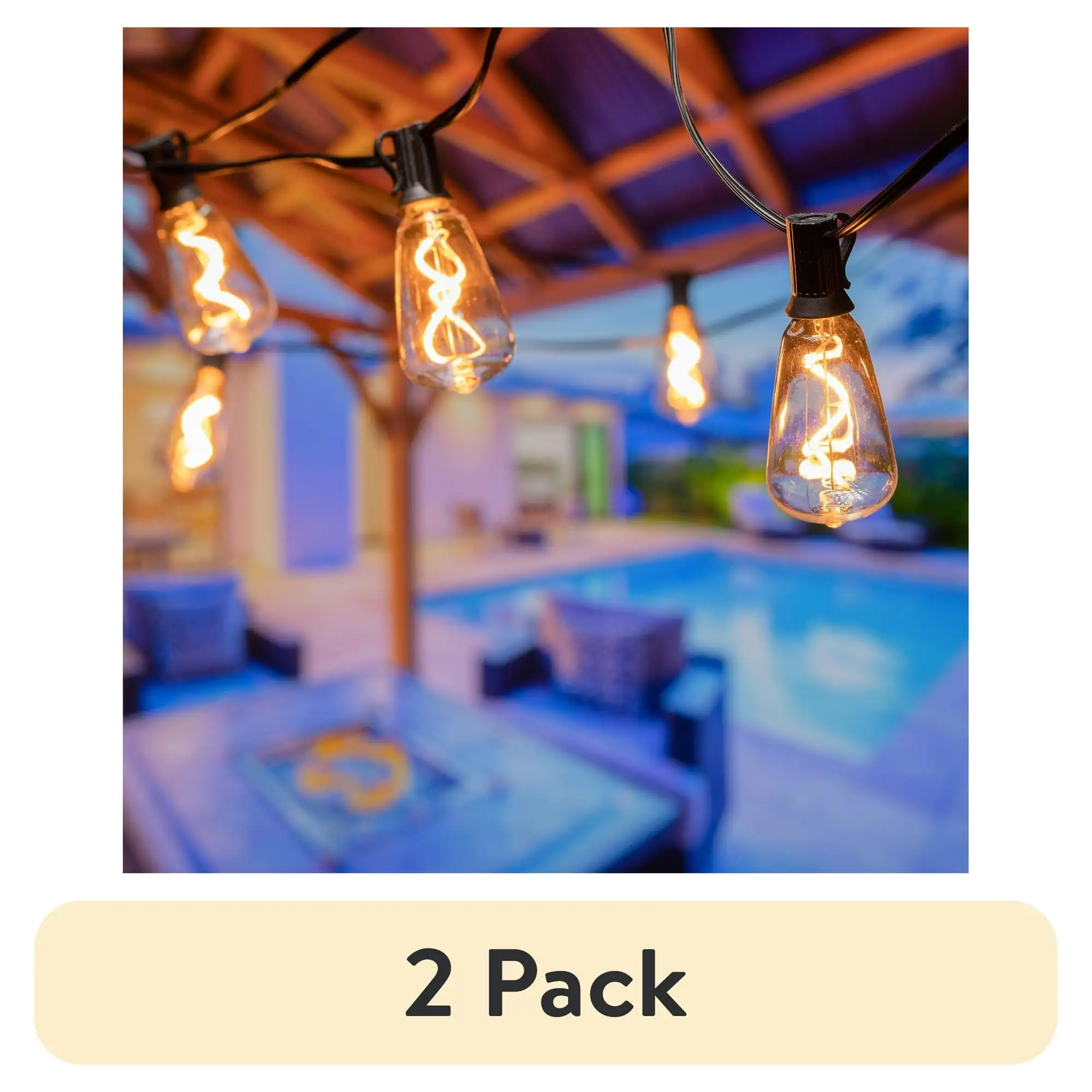 

(2 pack) Better Homes & Gardens 24' 12W Vintage Warm White Spiral LED Plug-in String Light (1 Pack)
