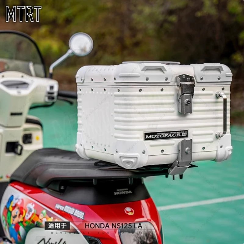 45 Round Corner Motorcycle Trunk Aluminum Alloy Trunk Scooter Electric Vehicle Universal Trunk Toolbox Waterproof Tail Box