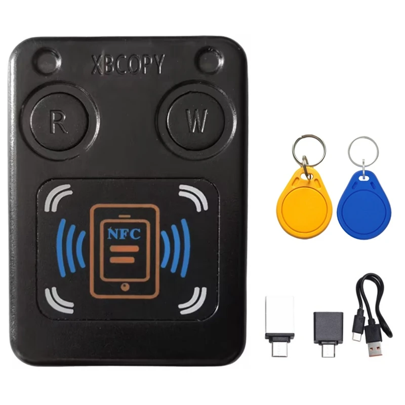 B03B-NFC RFID Smart Chip Card Reader Copier+CUID/UID Keychain ID IC 13.56Mhz 125Khz 250Khz 375Khz RFID Token Clone Duplicator