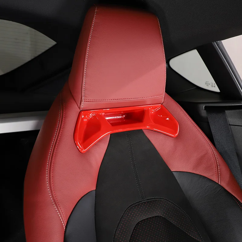 ل 2019-2022 تويوتا GR Supra A90 ABS ألياف الكربون نمط سيارة التصميم مقعد السيارة الخلفي غطاء الكسوة ملصق اكسسوارات السيارات الداخلية