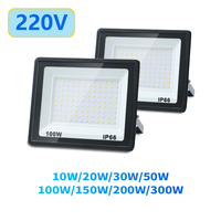 LED Flood Light IP66 Waterproof AC220V 10W 20W 30W 50W 100W 150W 200W 300W Spotlight Garden Street Gate Wall Floodlights Outdoor