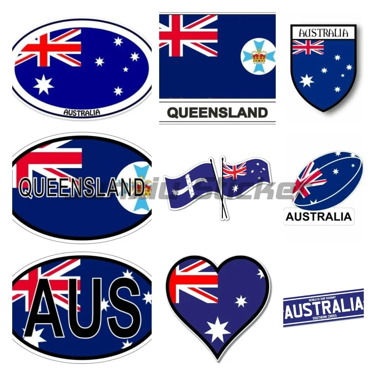 

Australia Vinyl Sticker IPad Laptop Car Flag Luggage Travel Tag