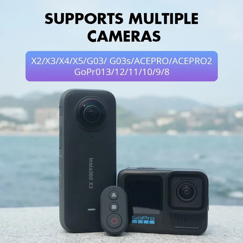 Picture 3: Bluetooth Remote Control for Insta360 X4 X3 X2 Insta 360 Ace Pro 2 GoPro 13 12 11, Photography Shutter Release Button Controller