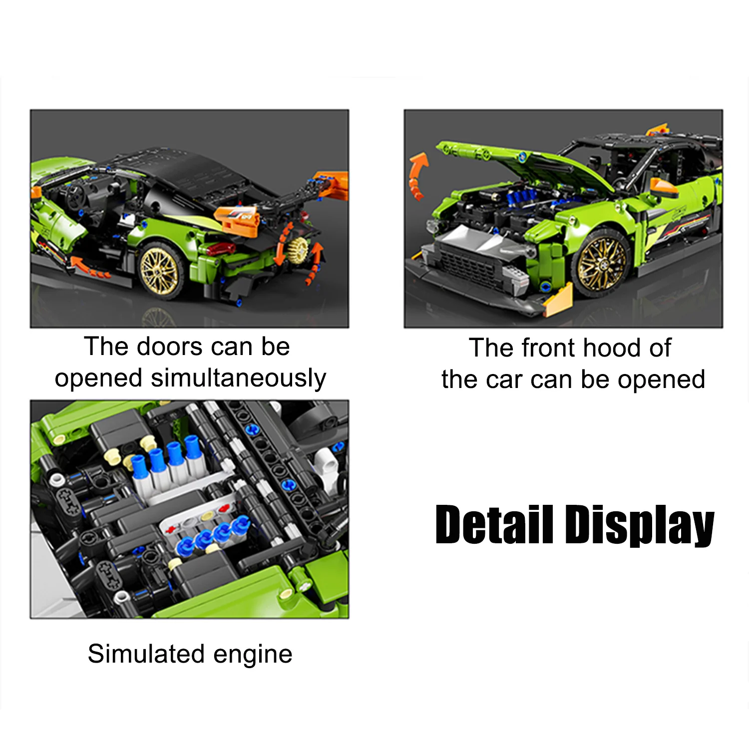 1360 sztuk techniczne wyścigi sportowe samochody klocki zestaw zabawek montaż Puzzle Model cegły kreatywne prezenty na biurko