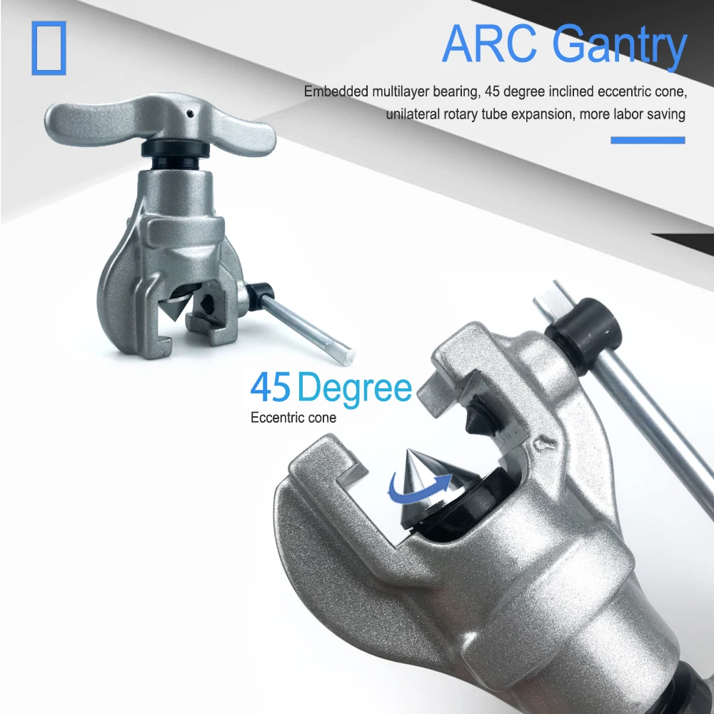 Inch/Metric 6 Hole Single Splint Eccentric Tube Expander Air Conditioner Copper Pipe Bellmouth Eccentric Flaring Tool Kit