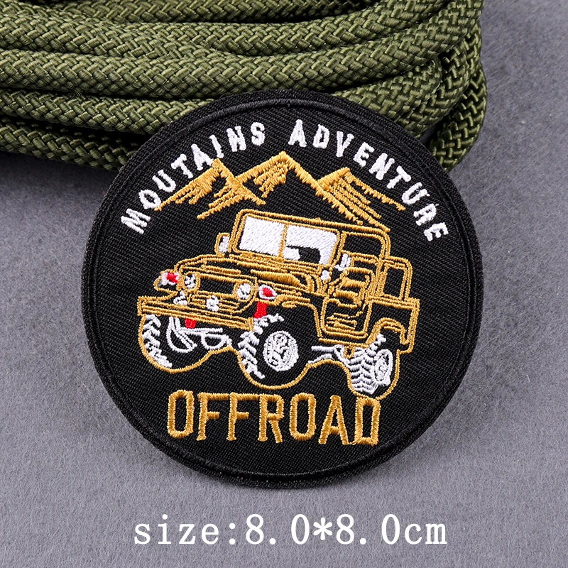 Wildnis Outdoor Stickerei Patches für Kleidung Bügeln auf Patches auf Kleidung Camping Abenteuer Patch für Kleidung Aufkleber Abzeichen