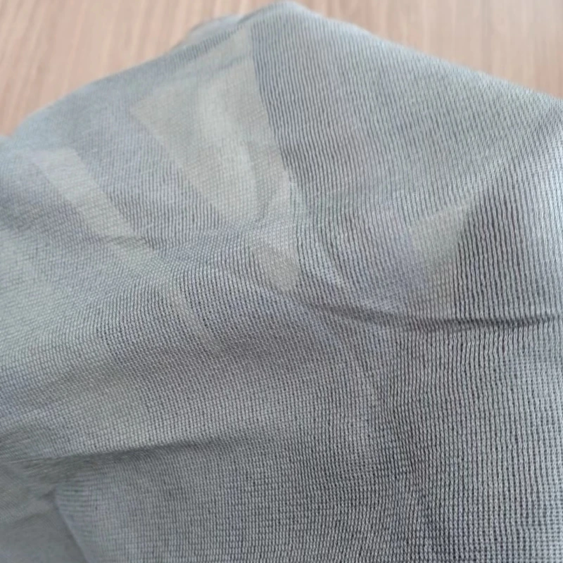 Real anti-radiation 100% silver monofilament knitted fabric Base station electromagnetic radiation shielding silver fiber cloth