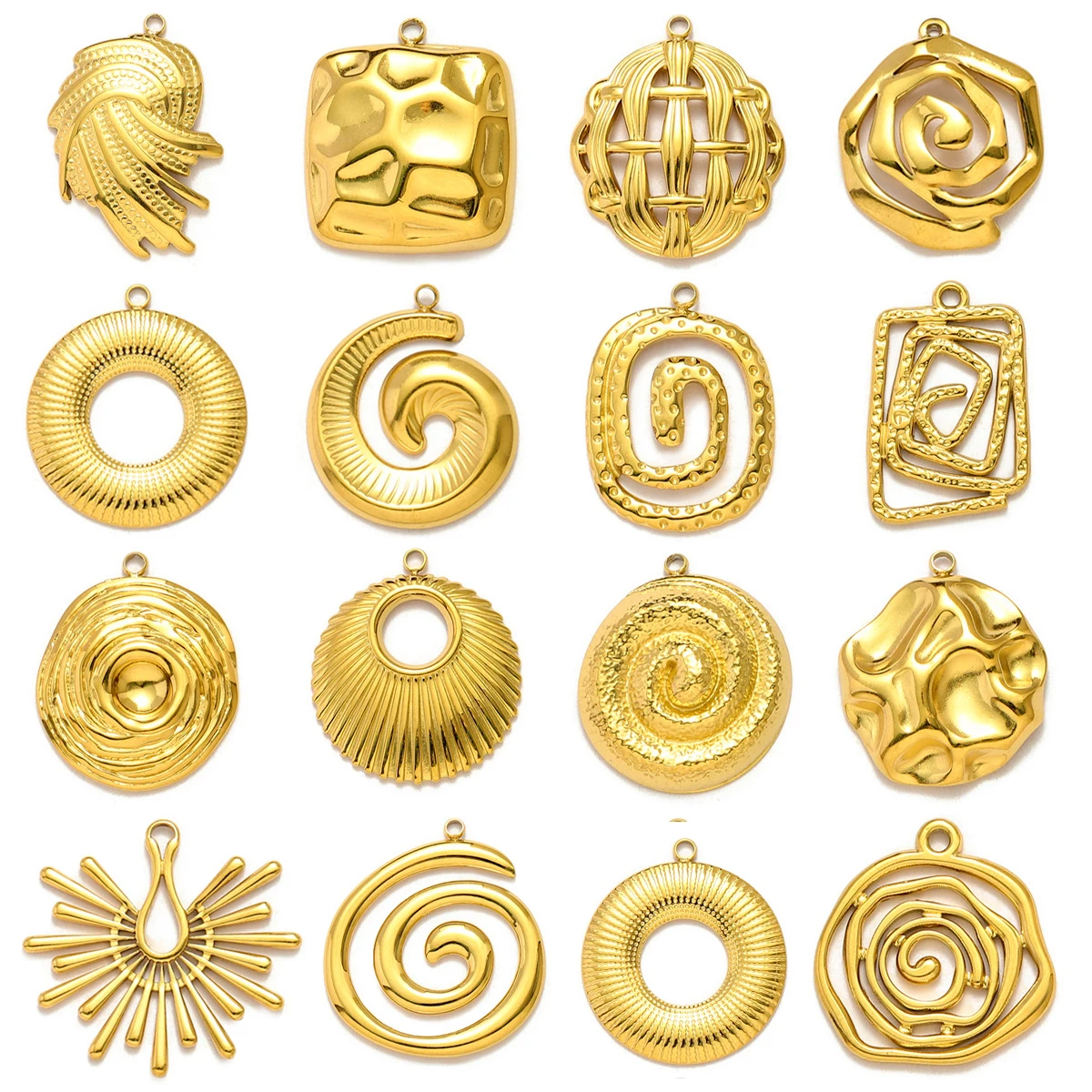 

5pcs/Lot Stainless Steel Hollow Round Pendants Charms for DIY Fashion Jewelry Making Necklace Earring Accessory Wholesale