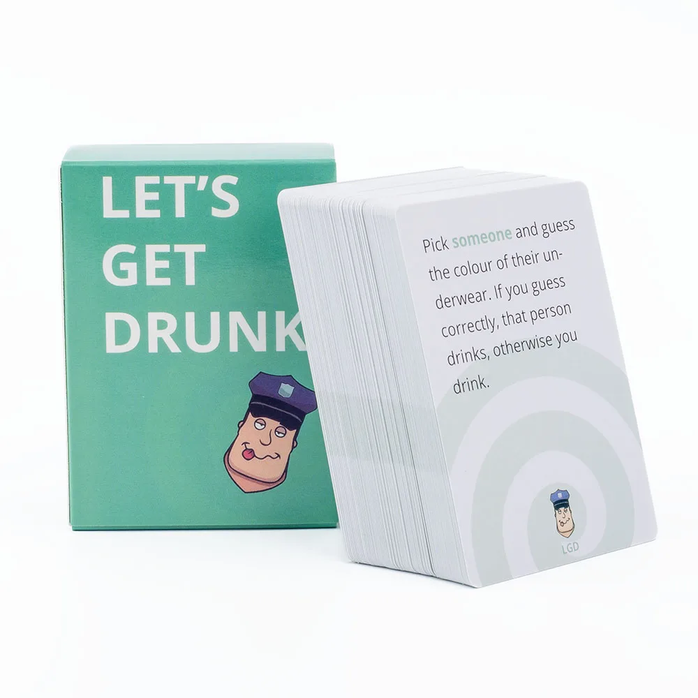 88 pcs Let's Get Drunk Drinking Card Game in Box  English Version for Parties Borad Games 8.8x6.3cm