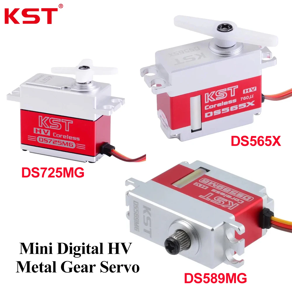 KST DS589MG /DS565X /DS725MG Mini servo à engrenages métalliques numérique HV pour hélicoptère RC et aile fixe