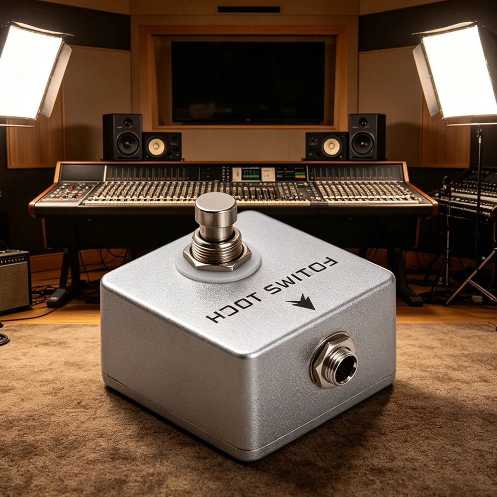 Compact Amp Channel Latching Footswitch Memory Function Mono Output Push‑On Push‑Off Foot Pedal For Guitar Live Gig Control