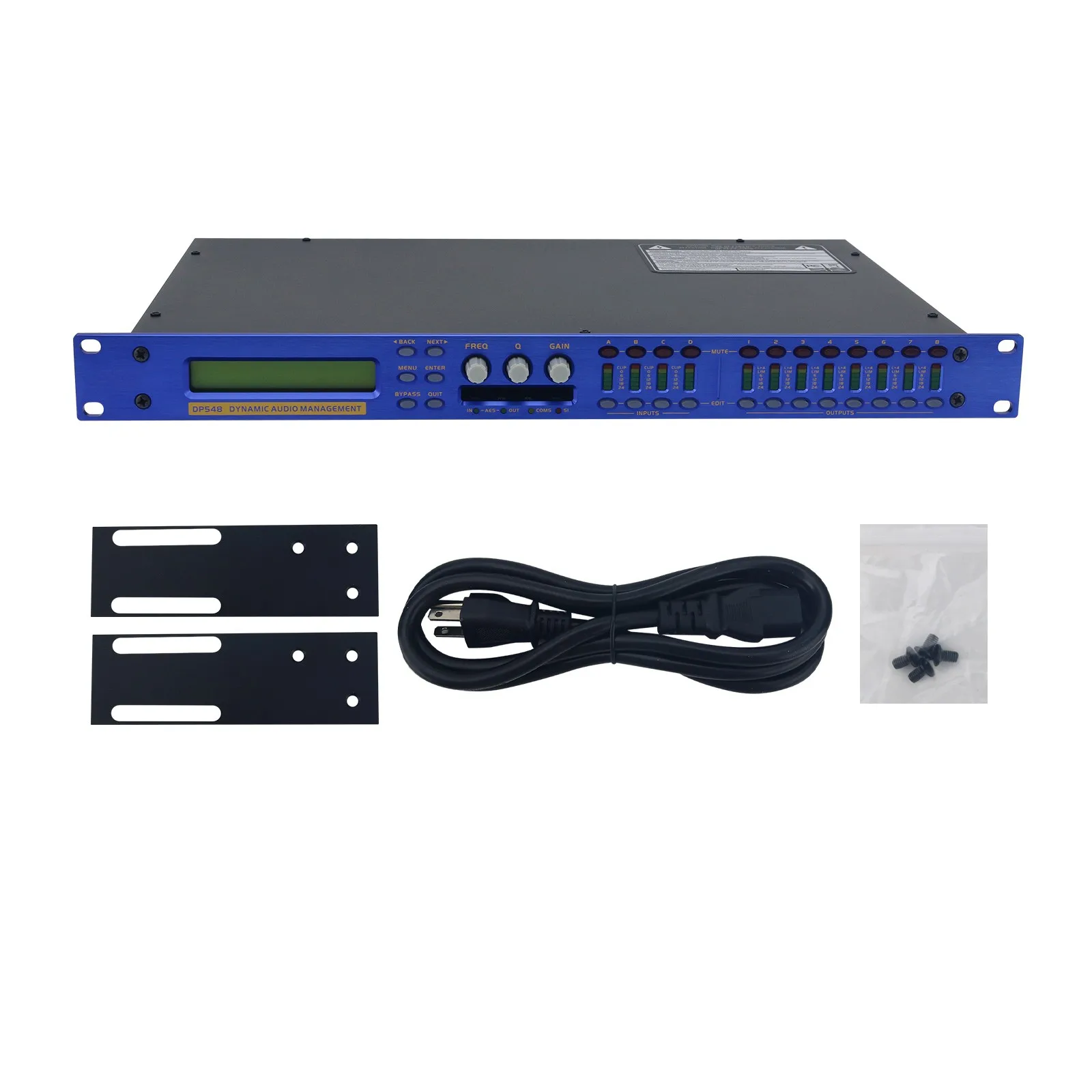 

DP548 Digital Audio Processor 4-IN 8-OUT DSP Processor Dynamic Equalizer Audio Management for Stage Performance