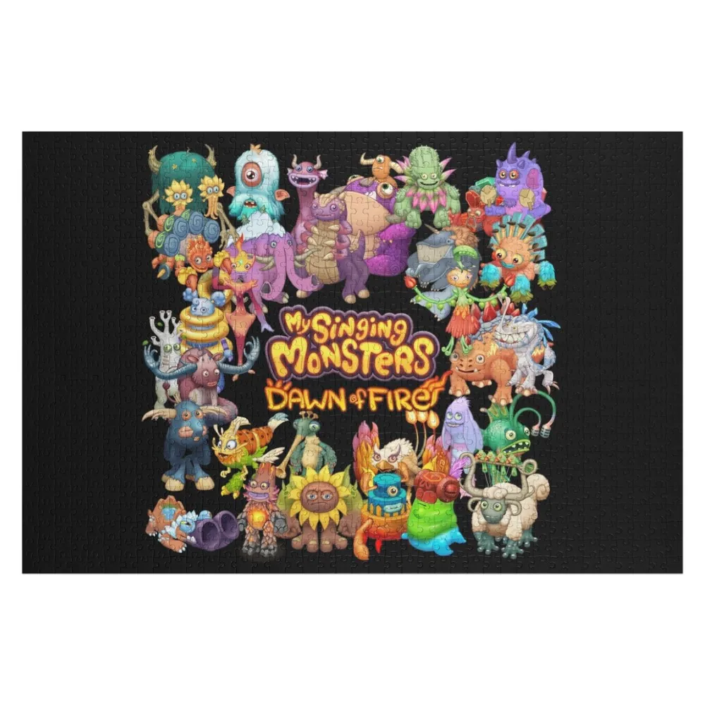 

Деревянный пазл-головоломка My Singing Monsters Fire, персонализированная игрушка для детей, индивидуальный подарок для малышей, деревянные коробки-пазлы