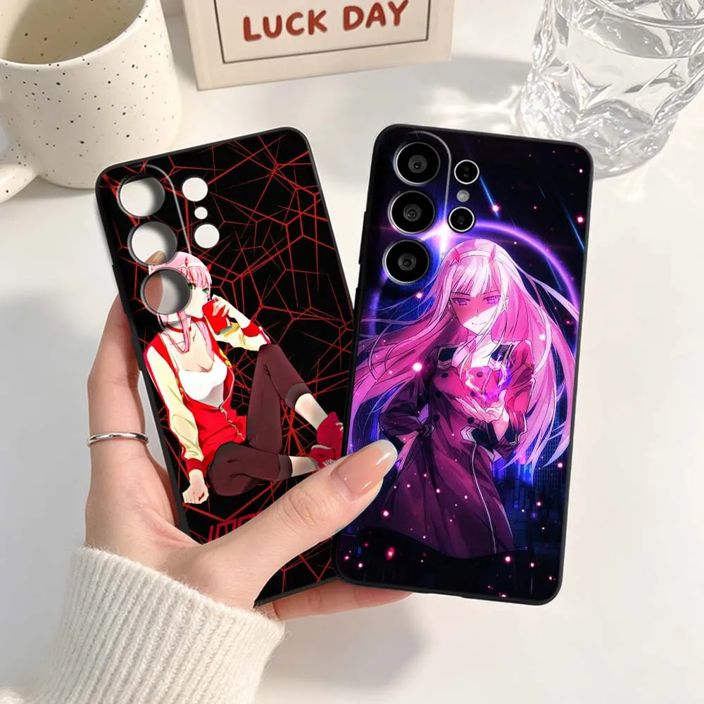 Anime Darling In The Franxx Phone Case For Samsung Galaxy S26 S25 S24 S23 S22 S21 S20 Pro Edge Ultra Plus FE 5G Black Cover