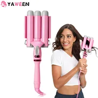 YAWEEN Lcd Curling Iron Professional Ceramic Hair Curler 3 Barrel Hair Curler Irons Hair Wave Fashion Styling Tools