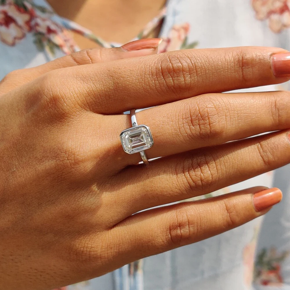 Cincin Pertunangan Moissanite - Moissanite Engagement Ring 2 Carat D Vvs1 ulasan dan harga