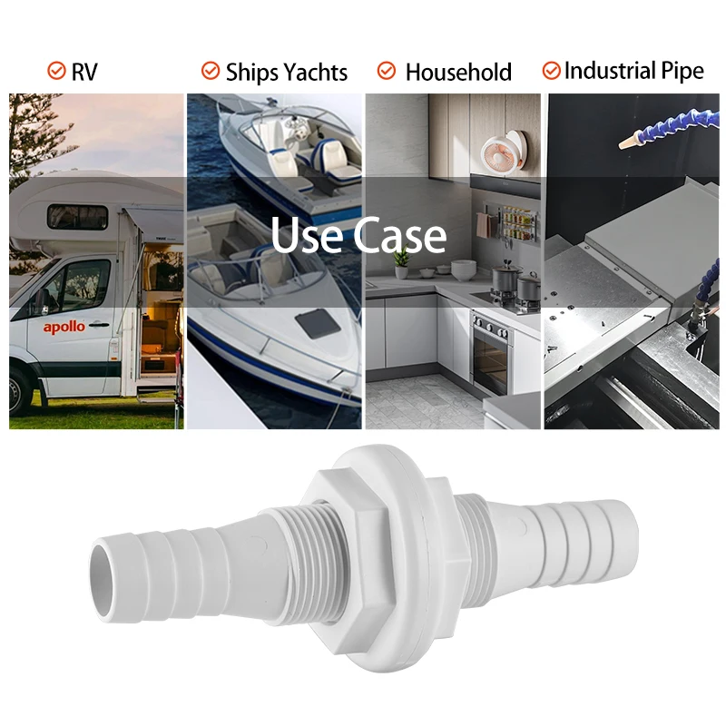 Plastic Boat Drain, Yacht Bilge Drain, Boat Hull Drain, ABS Water Drain White