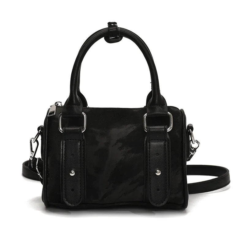 

2025 Korean Style Color Block Women‘s Crossbody Bag, Genuine Leather Multi-way Shoulder Purse, Vintage Chic Large Capacity Tote