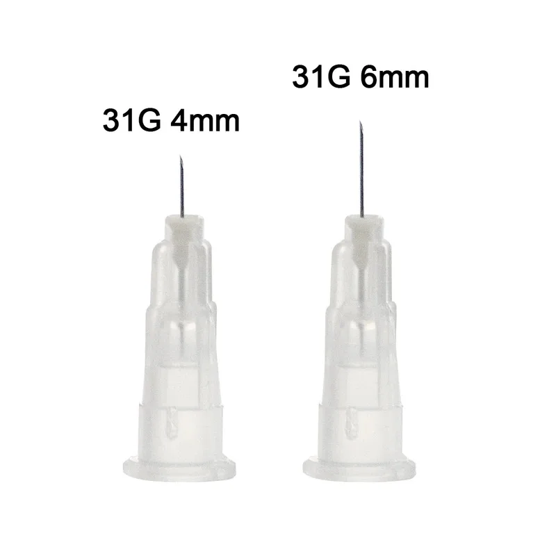 100pcs 31G Painless Small Needle Painless Beauty Ultrafine 31G * 4mm , 31G * 6mm Syringes Needles Eyelid Tools Tattoo Needle