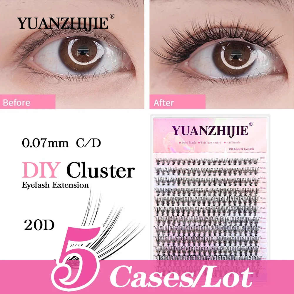 

5cases/lot Segmented lashes Mega Volume Wispy Eyelashes Superfine and Soft Eyelash make up Resuable Wipsy lash Famous Brands