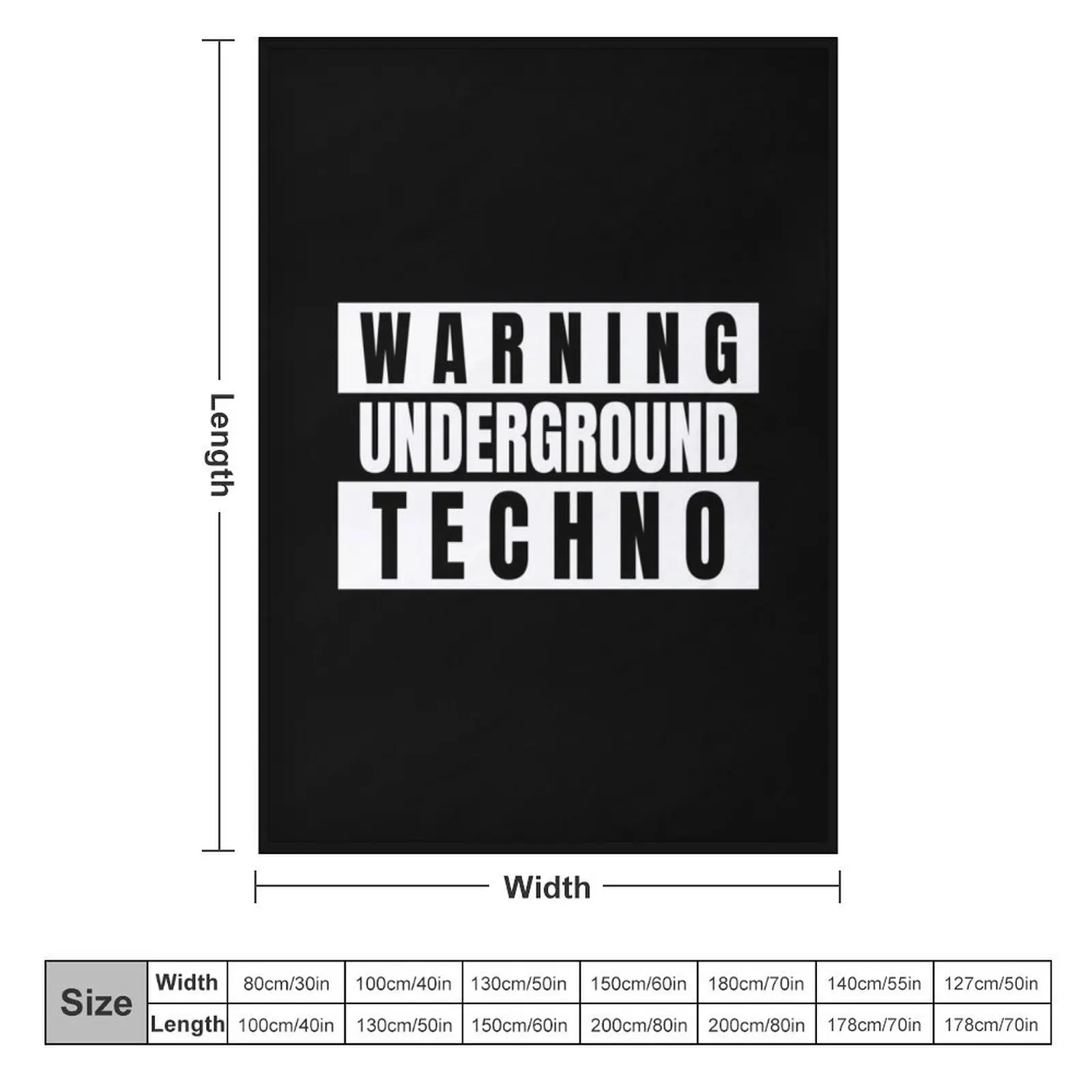 Warning Underground Techno Throw Blanket Thins christmas gifts Blankets Sofas Of Decoration Summer Beddings Blankets