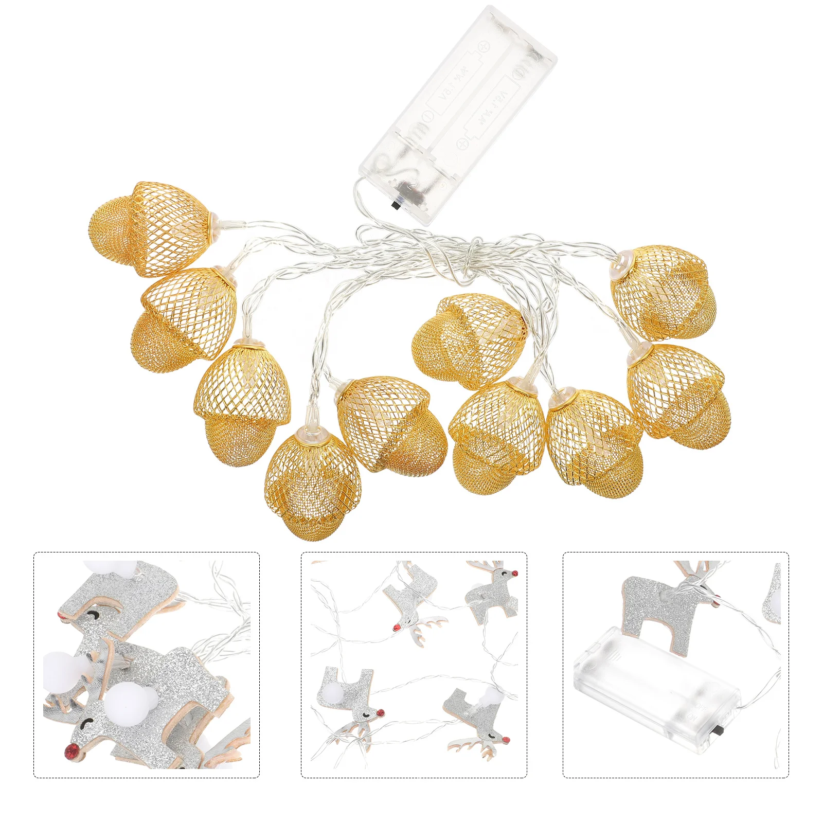 

Acorn Light String Christmas Decorative Light Safe for Childrens Bedroom Tent Dorm Holiday Party Supply Xmas Favor