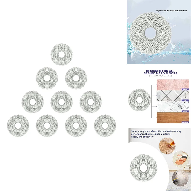 

A24F-Mop Cloth Replacement Parts For Ecovacs Deebot T10 TURBO / X1omni/Turbo / X1S PRO/ T10S PRO / T20 PRO MAX