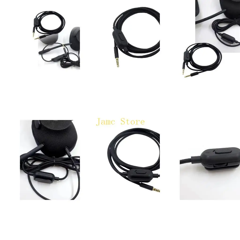 LX0B Gaming Headsets Replacement Sound Cable for GProX G433 G233 with Gold Plateds Connectors and Inline Controls