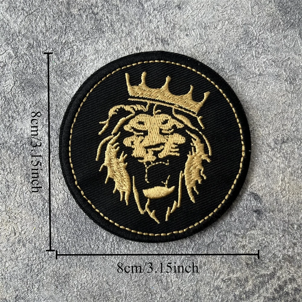 Brazalete táctico Leo con parche bordado de león, gancho y bucle - imagen 5