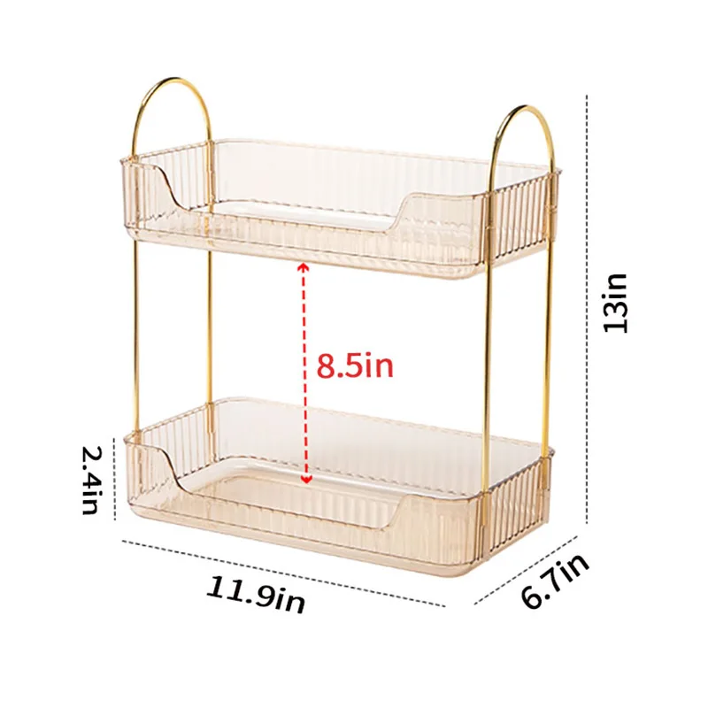 Cosmetic Storage Rack  Light Luxury Skincare Product Storage Rack  Countertop Large Capacity Storage Rack