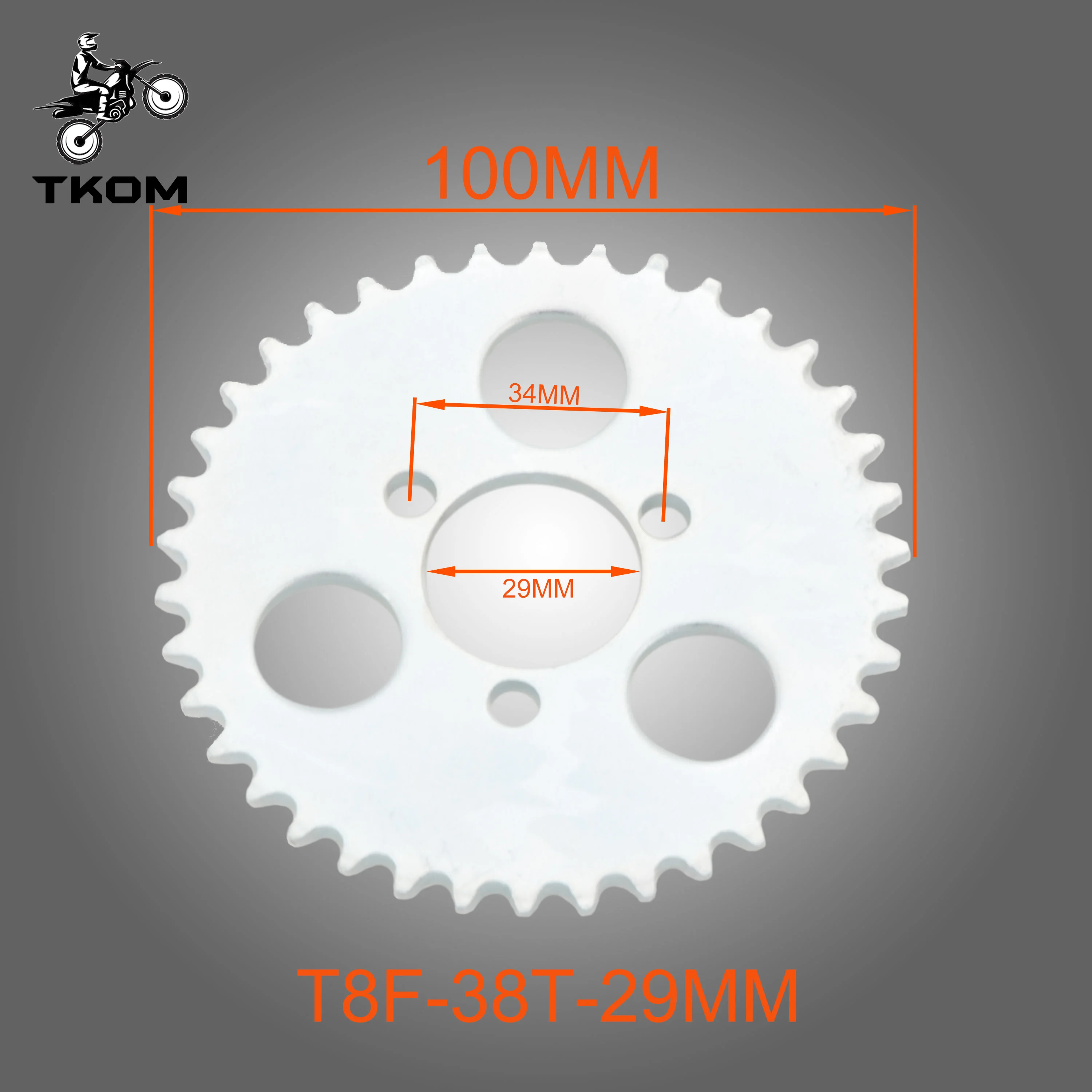 T8F 35 38 44 54 64 74Tooth 29 35 54MM Rear Wheel Sprocket Chain Sprocket for ATV Motocross Electric Scooter Tricycle Parts