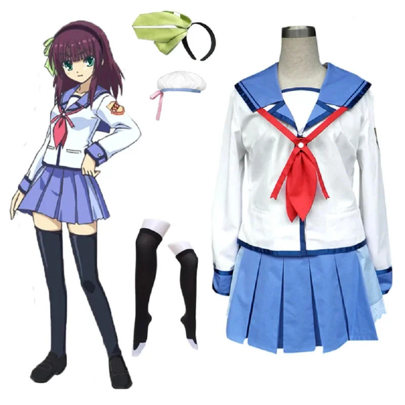 Unisex Animal Cos Angel Beats! Nakamura Yuri Cosplay Outdo costumi di Halloween abiti uniformi di natale