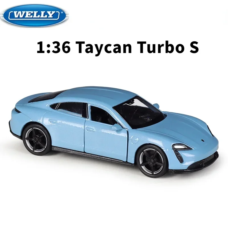 1:36 porsche taycan turbo s puxar para trás simulação liga modelo de carro boomerang brinquedo menino favorito presente natal aniversário b617