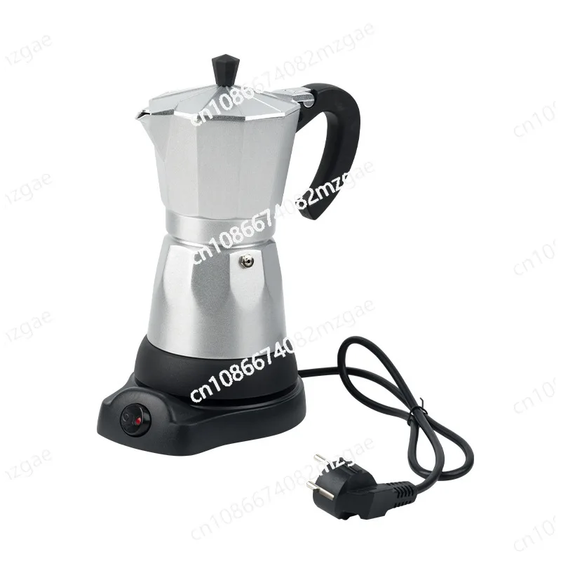 

Электрическая кофеварка для мока 110В с отдельной подставкой, ленивая электрическая кофеварка из цельного алюминия, ретро-набор для домашнего кофе, кофейник