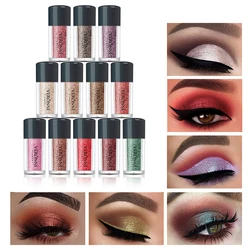 12 Colors Glitter Liquid EyeShadow Cosmetics Shimmer Shine Diamond Brighten Pigment Eye Shadow Powder Makeup Cosmetics for Women