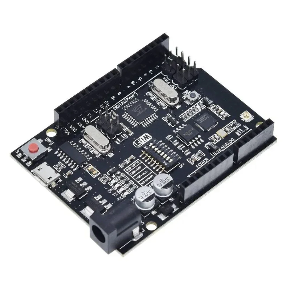 UNO + WiFi R3 ATmega328P + ESP8266 CH340 (32Mb pamięci) 6V-9V USB-TTL CH340G dla projektów Arduino NodeMCU WeMos One Development board