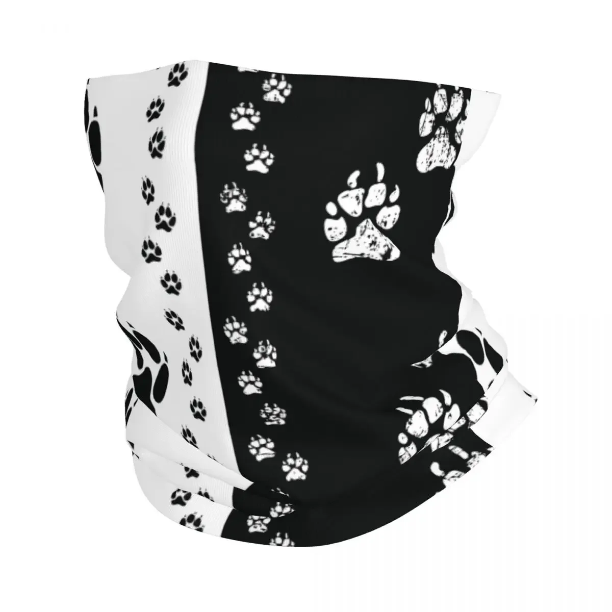 Dog Paw Prints Or Animal Tracks Bandana Neck Cover Printed Cat Cute Balaclavas Mask Scarf Warm Headwear Riding Adult All Season