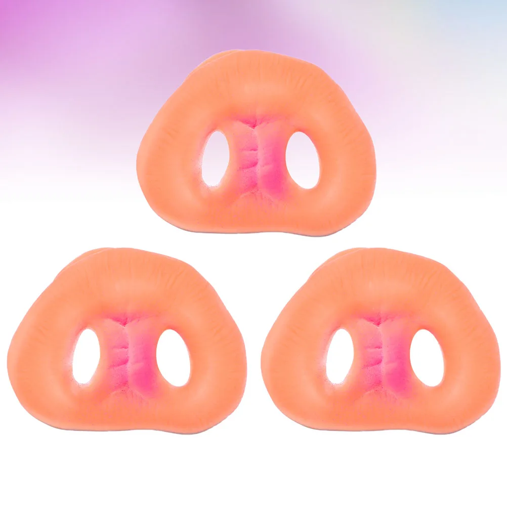 

3 PCS Pig Nose Simulation DIY Funny Halloween Cosplay Elastic Band Prop Snout Make up