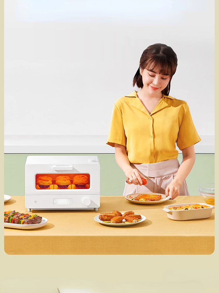 เตาอบไฟฟ้าใช้ในครัวเรือน12L เตาอบไมโครเวฟเตาอบครัว220V พิซซ่าเตาอุ่น