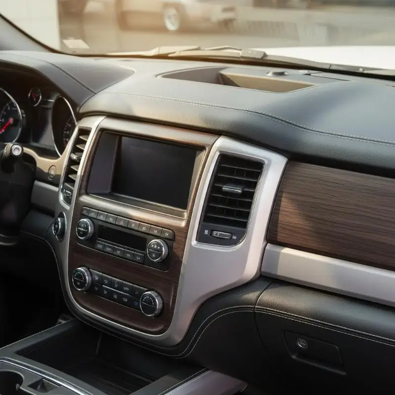Car Wood Grain Adhesive Interior Decal 1 Roll Glossy Waterproof Vinyl Sticker for DIY Auto Trim
