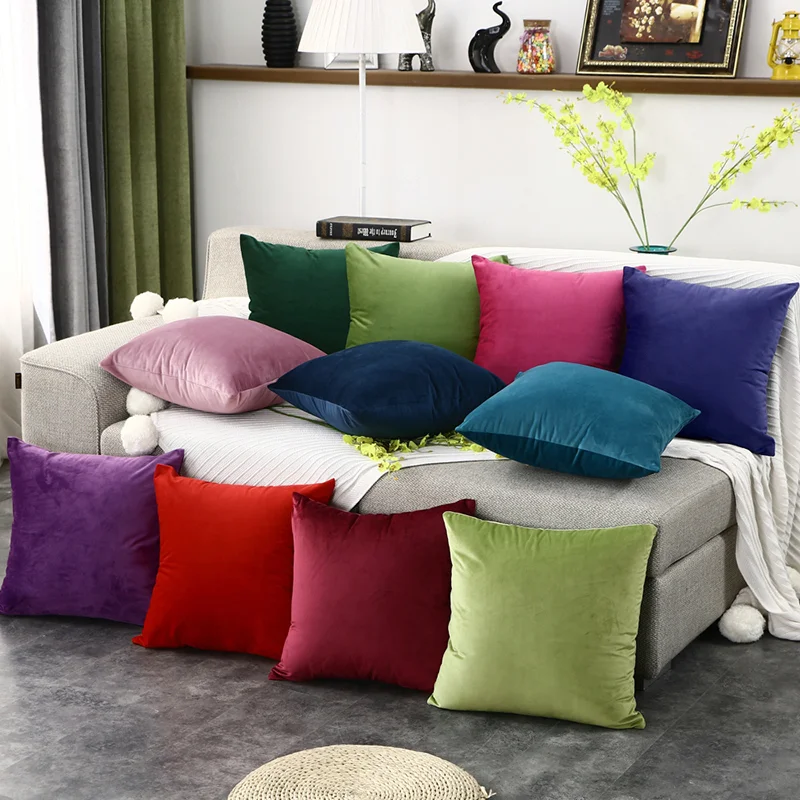 RBD Decorative Pillows for Sofa Pillow Cover Pillowcases Bed Cushions Pillowcase Decor 40x40 Decoration Living Room Short Plush