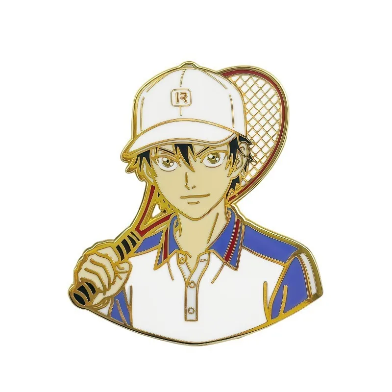 The Prince of Tennis Creative Design of New Cartoon Metal Brooch Personalized Badges and Versatile Decorative Accessories