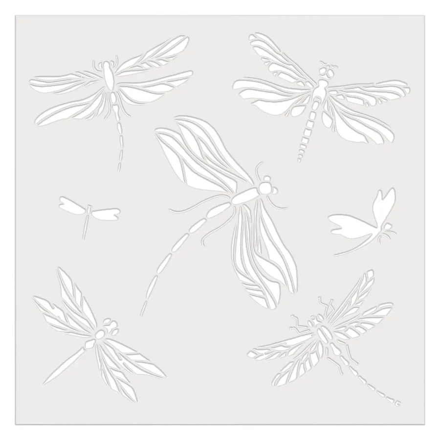 1 قطعة استنسل رسم اليعسوب |   قالب البخاخة DIY القابل لإعادة الاستخدام |   تصاميم اليعسوب المتنوعة |   أداة فنية إبداعية