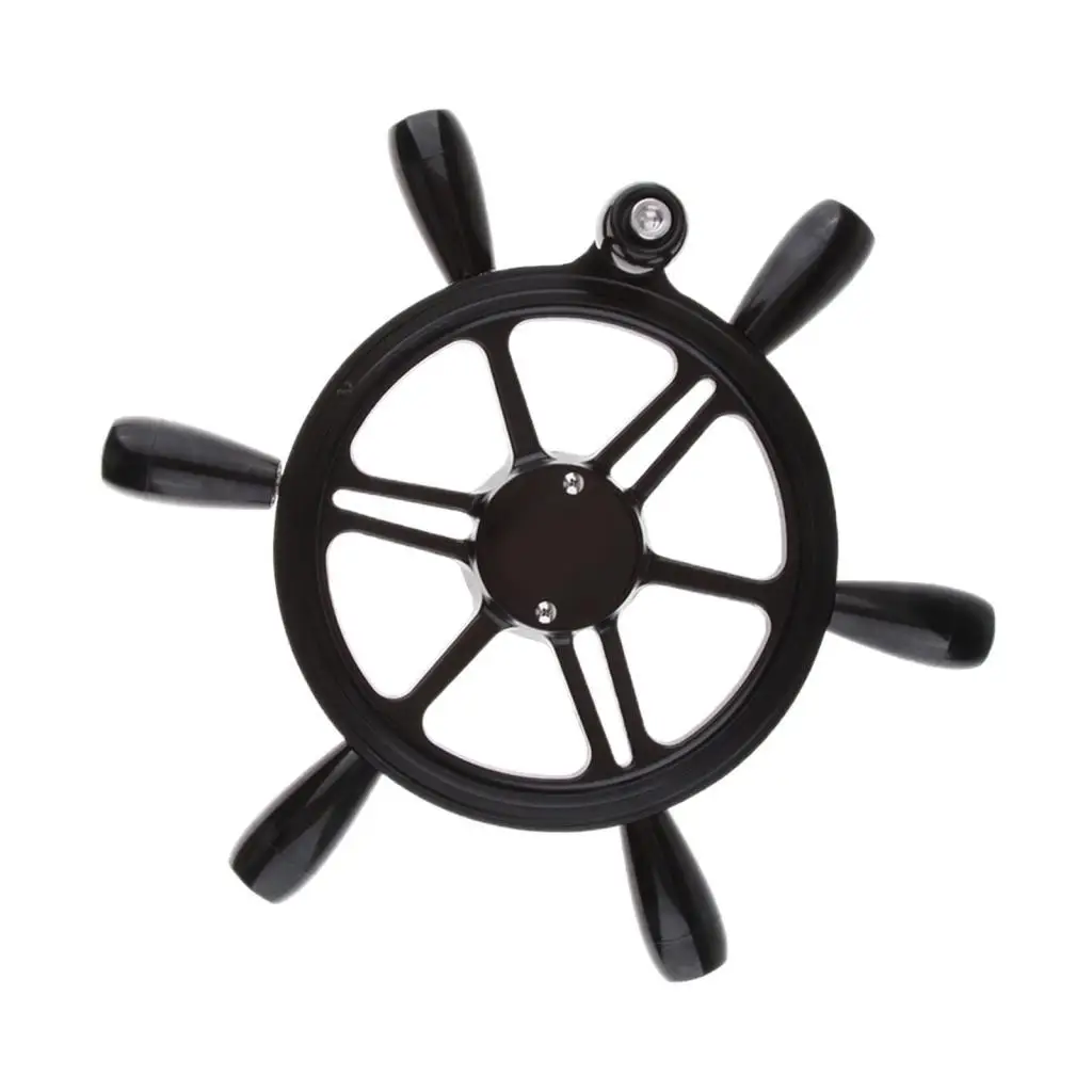 

Антикварное винтажное судовое рулевое колесо 380 мм, черное, из алюминия, для морских судов и яхт