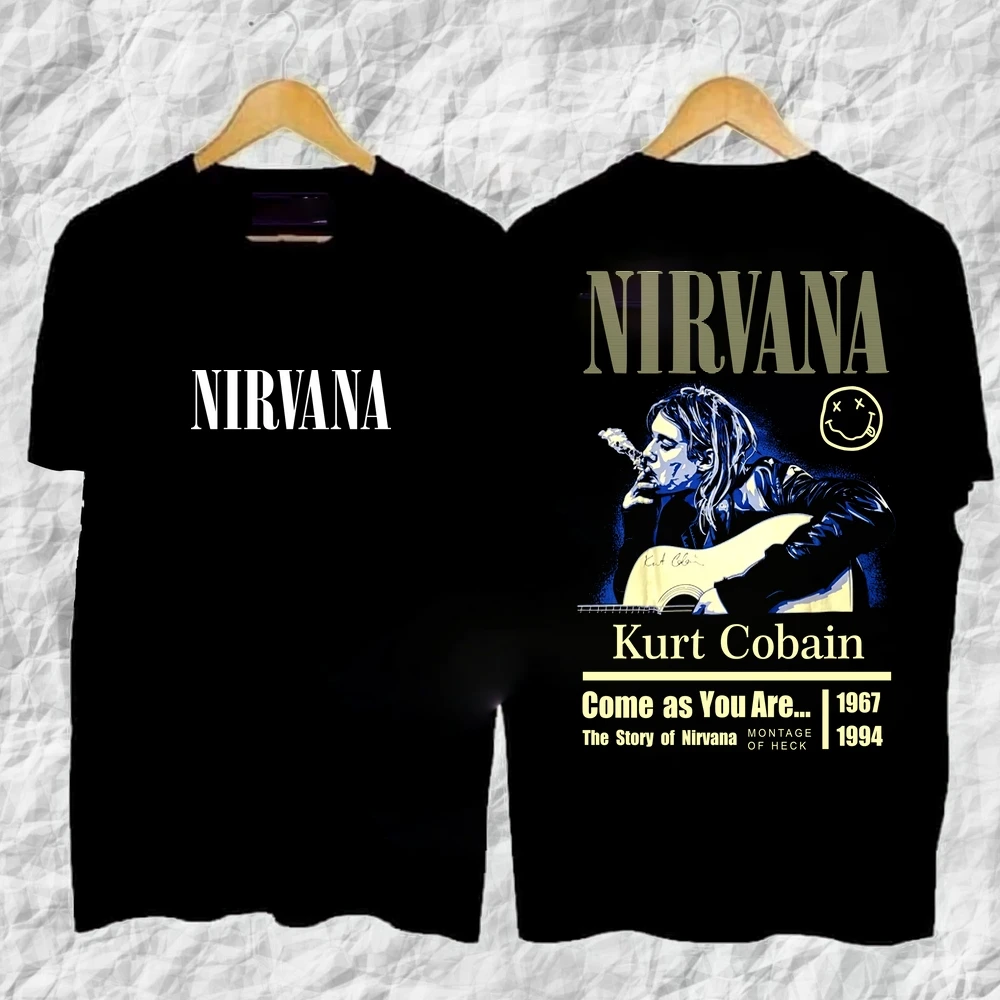 2026 Rock Band Shirt Nirvana Nevermind Thai Kurt Kuben Men Fashion Short Sleeve Cotton Shirt Rock Band Tshirt CartoonTops Tees